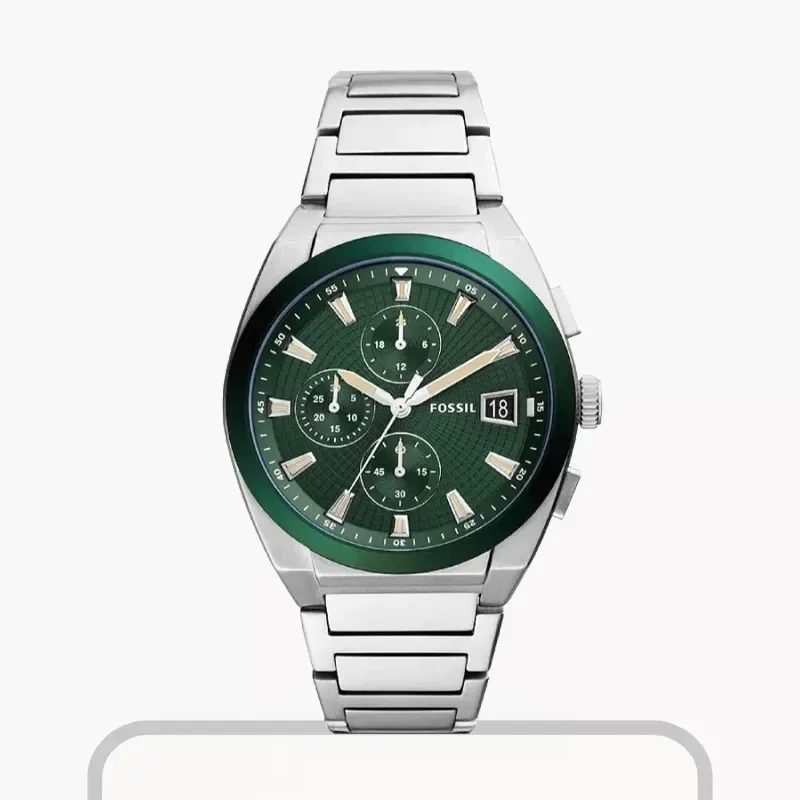 Fossil Everett Chronograph Green Dial Men’s Watch | FS5964